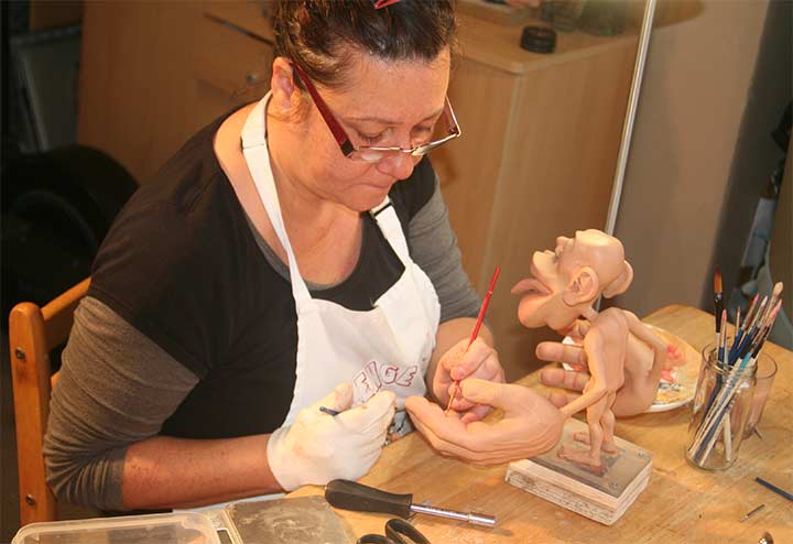 Picture of Sharon Price-James painting Sensory Homunculus